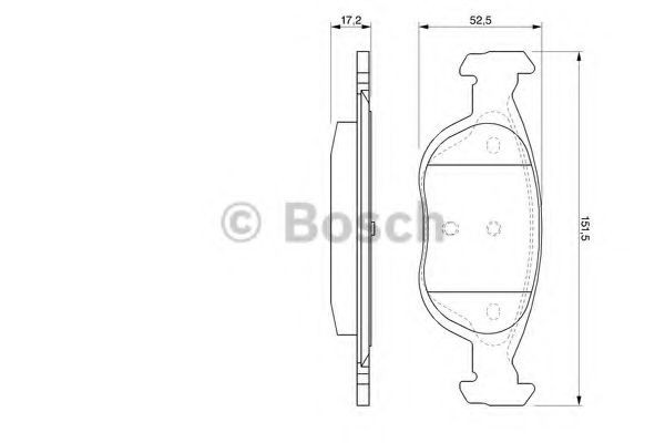 Set placute frana,frana disc FIAT PUNTO Cabriolet (176C) (1994 - 2000) BOSCH 0 986 424 544