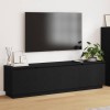 VidaXL Dulap TV cu LED Stejar negru 180 x 38 x 49 cm Lemn compozit