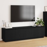 VidaXL Dulap TV cu LED Stejar negru 180 x 38 x 49 cm Lemn compozit