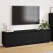 vidaXL Dulap TV cu LED Stejar negru 180 x 38 x 49 cm Lemn compozit