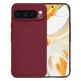 Husa slim carbon pentru google pixel 9 pro - protectie premium fibershell, red