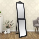 vidaXL Oglindă de sine stătătoare, negru, 50x200 cm