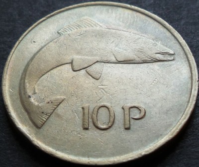 Moneda 10 PENCE - IRLANDA, anul 1980 *cod 3969 - 11,38 grame! foto