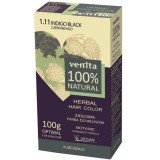 Vopsea de par bio, Nr. 1.11, Negru Indigo, 100% Natural, 100g, Venita