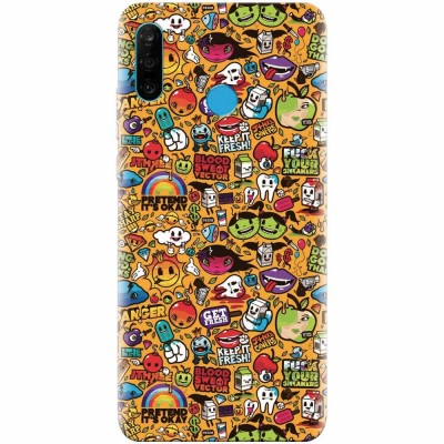 Husa silicon pentru Huawei P30 Lite, Colorful Sticker Illustrations foto