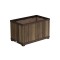 Cutie decorativă pentru flori din plastic, &icirc;n formă de cărămidă, 81 L, nuc