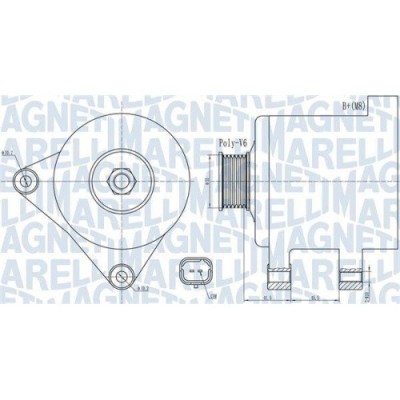 Alternator Citroen C5 2 (Rc), C5 2 Break (Re), C8 (Ea ; Peugeot 307 Cc (3b), 308 I (4a , 407 Sw (6e , 807 (Eb), Expert Tepee (Vf3x), 1.8 16V, 1.8 16V foto