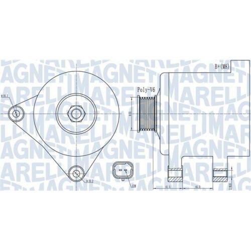 Alternator Citroen C5 2 (Rc), C5 2 Break (Re), C8 (Ea ; Peugeot 307 Cc (3b), 308 I (4a , 407 Sw (6e , 807 (Eb), Expert Tepee (Vf3x), 1.8 16V, 1.8 16V