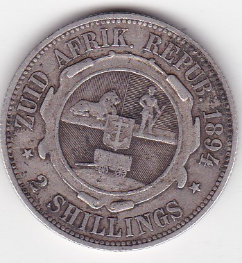 Africa de Sud ZUID AFRIK. REPUB. 2 Shillings 1894