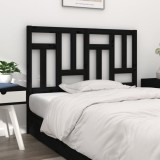 vidaXL Tăblie de pat, negru, 205,5x4x100 cm, lemn masiv de pin