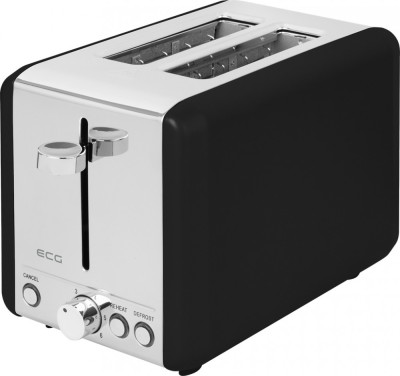 Prajitor de paine ECG ST 2708 Tradizione Nero, putere 925 W, 2 felii, 6 grade de rumenire, negru mat foto