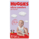 Huggies - Scutece Ultra Comfort Jumbo, Marimea 4, Unisex, Design Mickey&amp;Mini, 7-18 kg, 50 buc