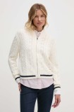 Pepe Jeans pulover HADA JACKET femei, culoarea bej, PL702207