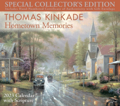 Thomas Kinkade Special Collector&amp;#039;s Edition with Scripture 2023 Deluxe Wall Calen: Hometown Memories foto