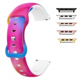 Cumpara ieftin Curea silicon, compatibila Apple Watch 9|8|7|6|5|4|3|2|1 Series, 41mm|40mm|38mm, Quick Release, Blue Fusion
