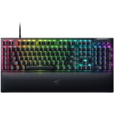 Tastatura mecanica gaming BlackWidow V4 (Yellow Switch), taste ABS, layout US, iluminare RGB, cu 6 butoane customizabile, suport pentru incheietura ma, Razer