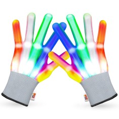 Manusi LED pentru adulti, Linomag&reg;, 5 culori / 6 moduri de iluminare, Multicolor