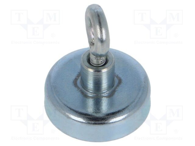 Magnet fix ferită 40N 25mm cu ochi ELESA GANTER