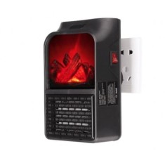 Mini aeroterma portabila FOXMAG24&reg;, 900W, ecran digital, Temperatura Ajustabila, Lumina Ambientala, negru