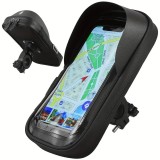 Suport de telefon, rezistent la apa, pentru Bicicleta/Motocicleta/Scuter/Trotineta, FIXATO, Negru