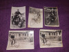 Lot 5 fotografii vechi colectie MOTOCICLETE-BICICLETE si numare de inmatriculare