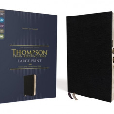 Niv, Thompson Chain-Reference Bible, Large Print, European Bonded Leather, Black, Thumb Indexed, Red Letter, Comfort Print