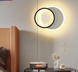 Aplica Led, Negru Si Alb, 24W, Lumina Reglabila 3000K-6500K
