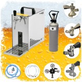 Set complet dozator bere PYGMY 25, 1 linie răcire uscată, 35 l/h, Green Line, cu toate cuple butoi bere