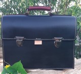 Geantă elegantă - piele naturală, handmade, 40x28x11 cm.