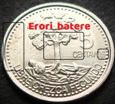 Moneda exotica 5 CENTAVOS - GUATEMALA, anul 2006 * cod 3514 = UNC + ERORI BATERE