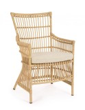Set 2 scaune aluminiu natur Adelma 57x66x95 cm