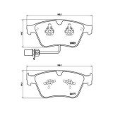 Placute frana Bentley Flying Spur (4w) 03.13-, Fata, BREMBO