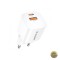 Incarcator Retea WZK CMWCW 20W 3A 1 x USB-A - 1 x USB-C Alb