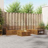 vidaXL Set de canapele de exterior 6 pcs natural Lemn Solid de Acacia 3373509