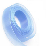 Banda organza 6mm bleu