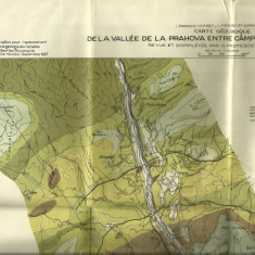 Harta / Lito. geologică valea Prahovei intre Campina si Comarnic 1927- 35,5 / 47