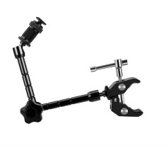 Brat articulat + clema prindere tip menghina Magic Arm cu filet 1/4" monitor, camera foto video, accesorii