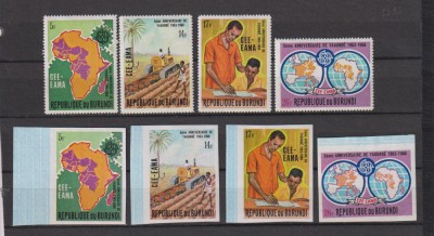 BURUNDI 1969 MI: 480-483 (A + B) MH foto
