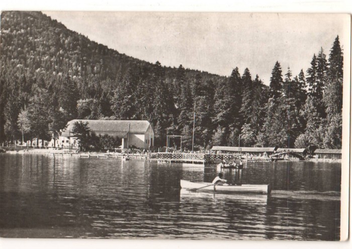 CPIB 22749 - CARTE POSTALA - TUSNAD, CU BARCA PE LAC, RPR
