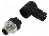 Conector M12 mufă tată 4 pini 125V 4A IP67 &icirc;n unghi pe cablu LUTRONIC