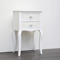 Noptiera Romantic White 40 cm x 67 cm foto
