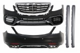 Pachet Exterior Mercedes S-Class W222 Facelift (2013-06.2017) S63 Design Cu Grila Centrala Crom Performance AutoTuning