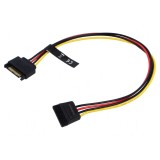 Cablu SATA 15pin tată - 15pin mamă 0,3m 20AWG