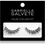 Gabriella Salvete False Eyelash Kit gene false cu lipici tip Basic Black 1 buc