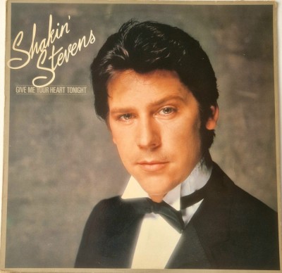 Shakin&amp;#039; Stevens &amp;lrm;&amp;ndash; Give Me Your Heart Tonight _ NM / VG+ vinil , LP, disc muzica rock &amp;amp; roll _ Epic, Olanda, 1982 foto
