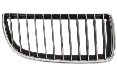 Grila radiator Bmw Seria 3 E90/E91 2004-08.2008 Model 325d, 325i, 325Xi, 330d,330i, 330Xd, 330Xi, 335d, 335i, 335Xi, partea dreapta, crom/crom/negru, foto