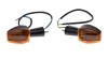 Set 2 Semnalizari Moto 12V 10W BA15S, Omologare E4, Filet M6, Cablu 400mm, Plastic, Universal