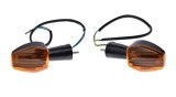 Set 2 Semnalizari Moto 12V 10W BA15S, Omologare E4, Filet M6, Cablu 400mm, Plastic, Universal
