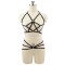 F884-1 Set 2 piese lenjerie fetish din benzi elastice