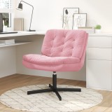 vidaXL Scaun Relaxant Rotativ cu pernă Altele Manual Roz 63 x 75 x 76 cm Catifea